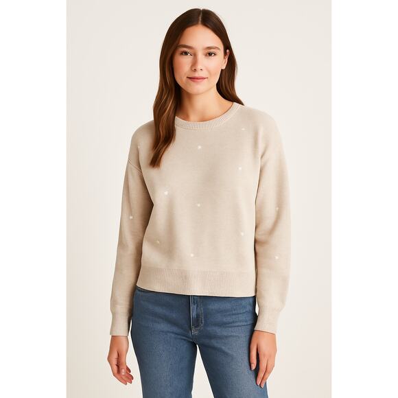 Rails SZ XS Ramona Heather Brown Sweatshirt With Embroidered Stars Sweatshirt - Picture 1 of 4